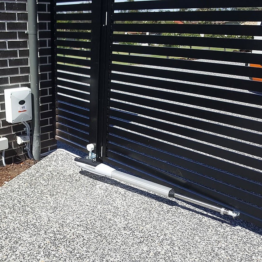 REPLACEMENT AUTOMATION OF EXISTING LEAF GATE WITH CENTURION VANTAGE AND INFRA RED BEAMS 2 X REMOTES 220V ALREADY AT THE GATE