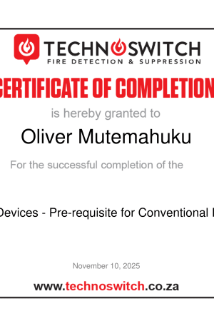 fire alarm certificate
