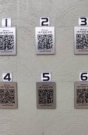 6 x wireless video intercoms Fluss A5 size for cluster homes, businesses